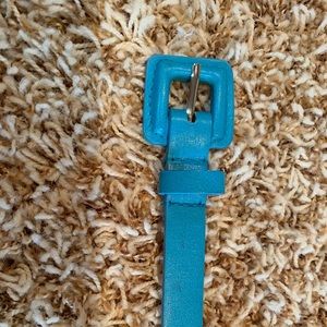 NWOT Blue Vegan Leather Belt